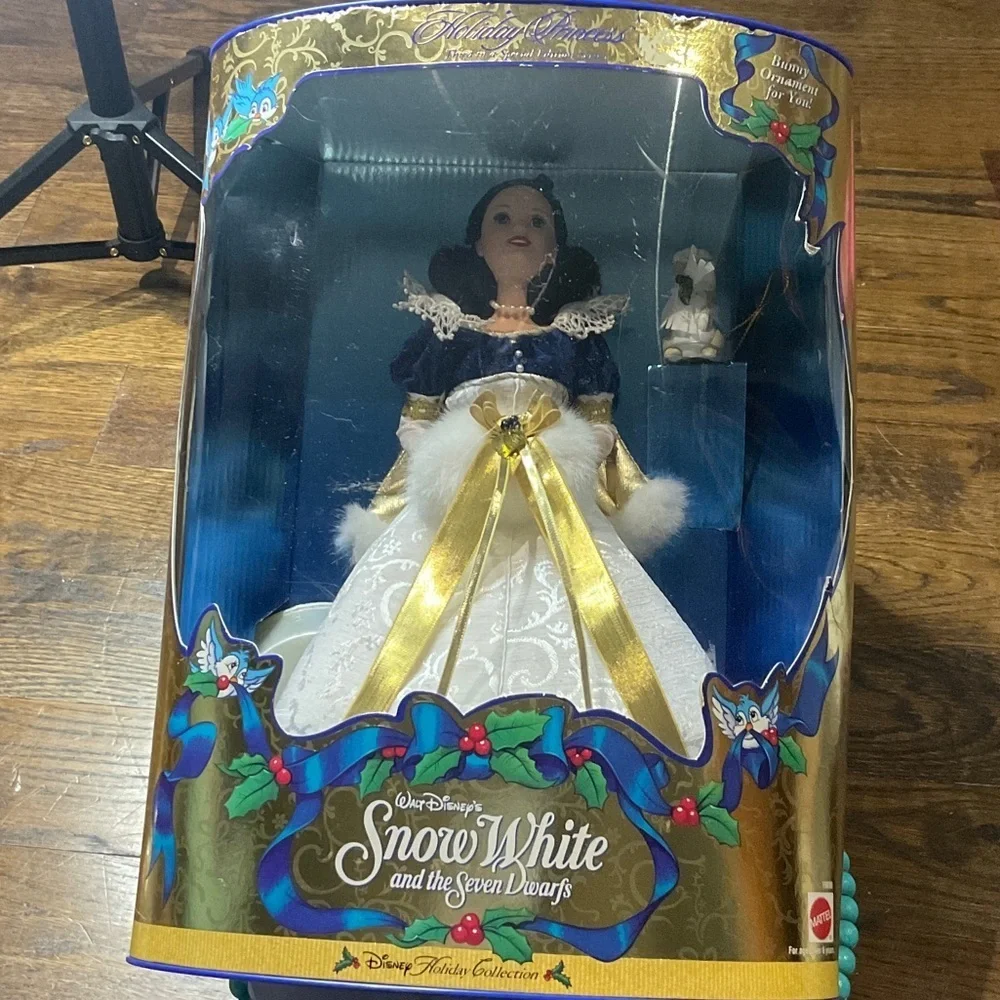Disney Snow White Holiday Collection Barbie in Elegant Blue and White Gown